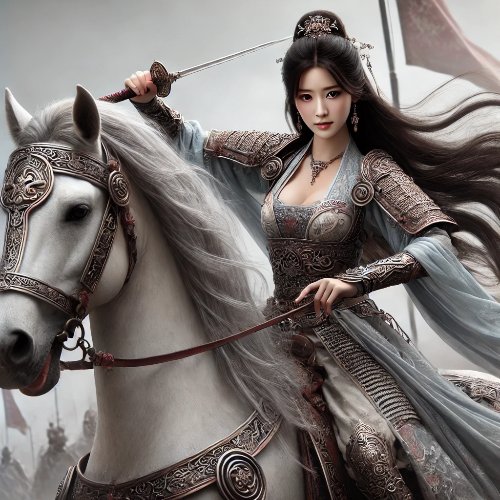 DALL·E 2025-02-01 19.47.51 - A stunning and heroic Chinese female warrior in an.png
